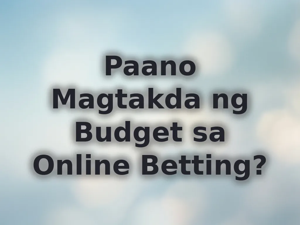 Tips sa budget